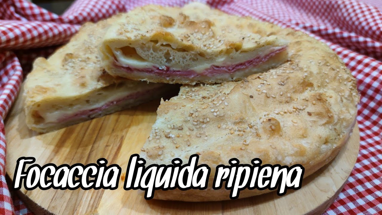 Focaccia liquida ripiena - Sfizi & Delizie