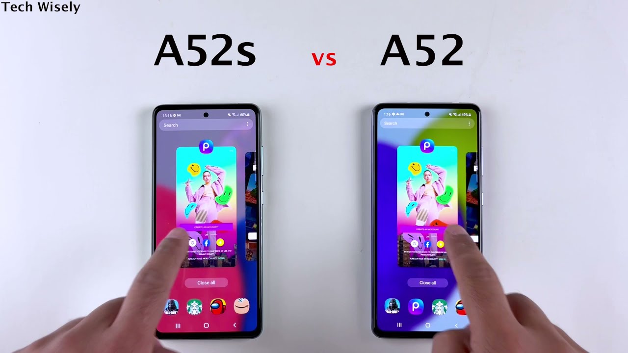 SAMSUNG A52 vs A52s 5G | SPEED TEST