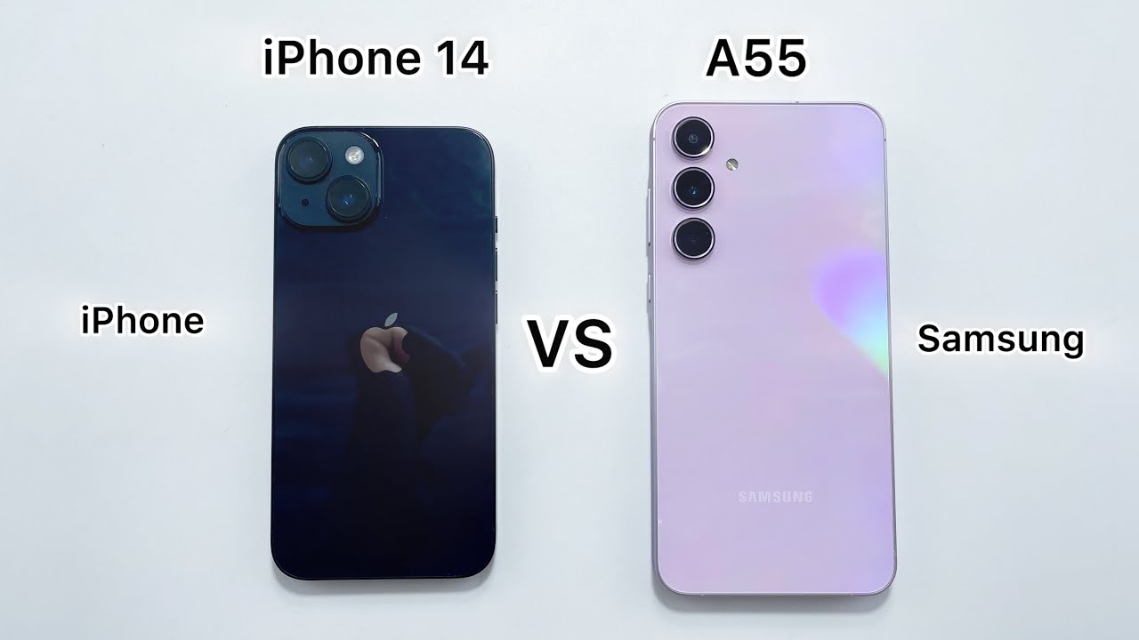 iPhone 14 vs Samsung Galaxy A55 speed Test
