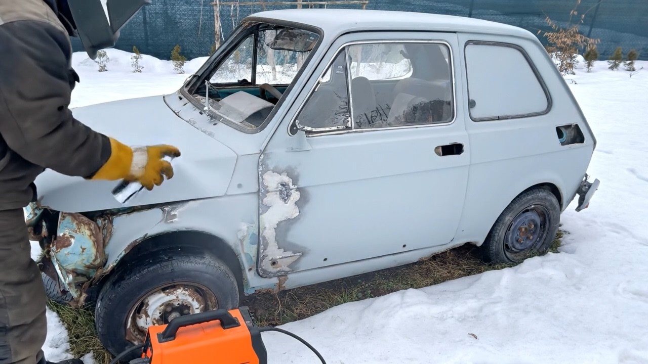 Maluch wyremontowany w zimie na mrozie przez partacza AI