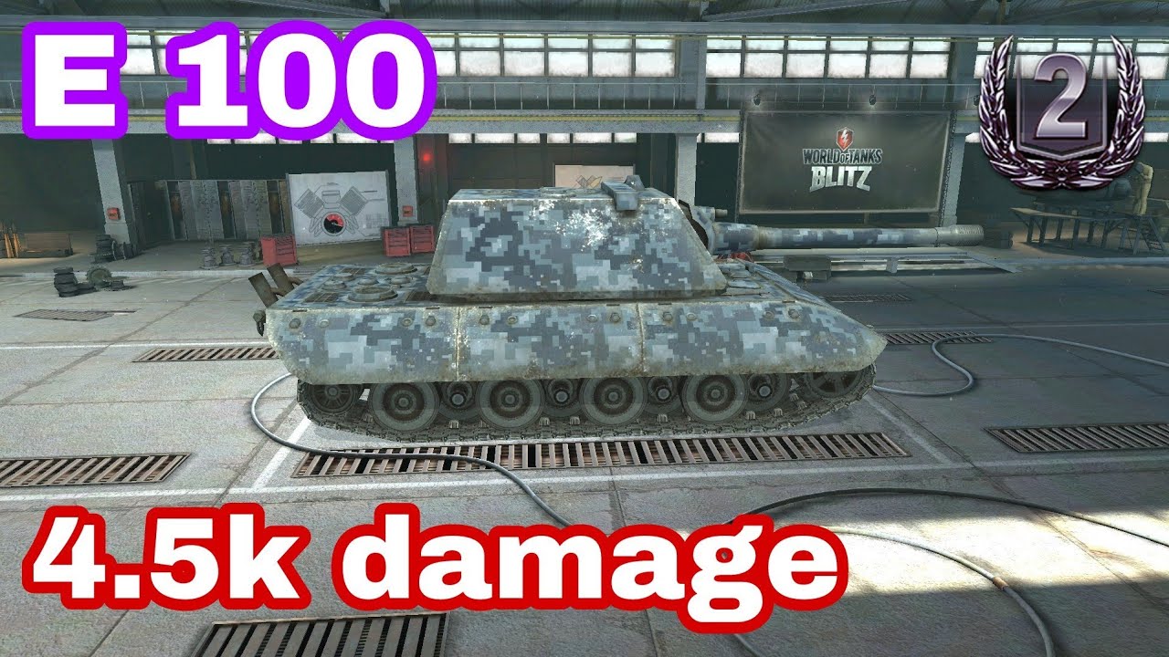 E 100 / 4485 damage on Yamato Harbour