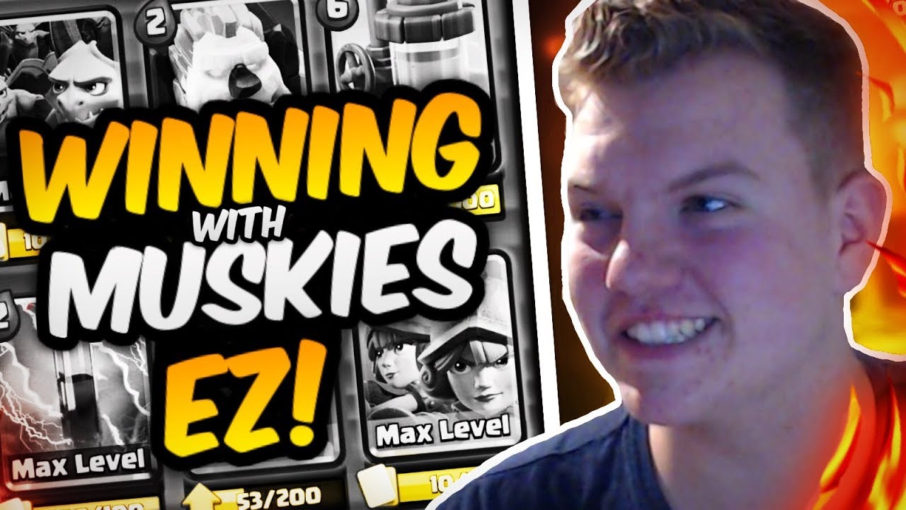 EZ 12 WINS! 3 Musketeers Cycle Deck LIVE in Grand Challenge - Clash Royale