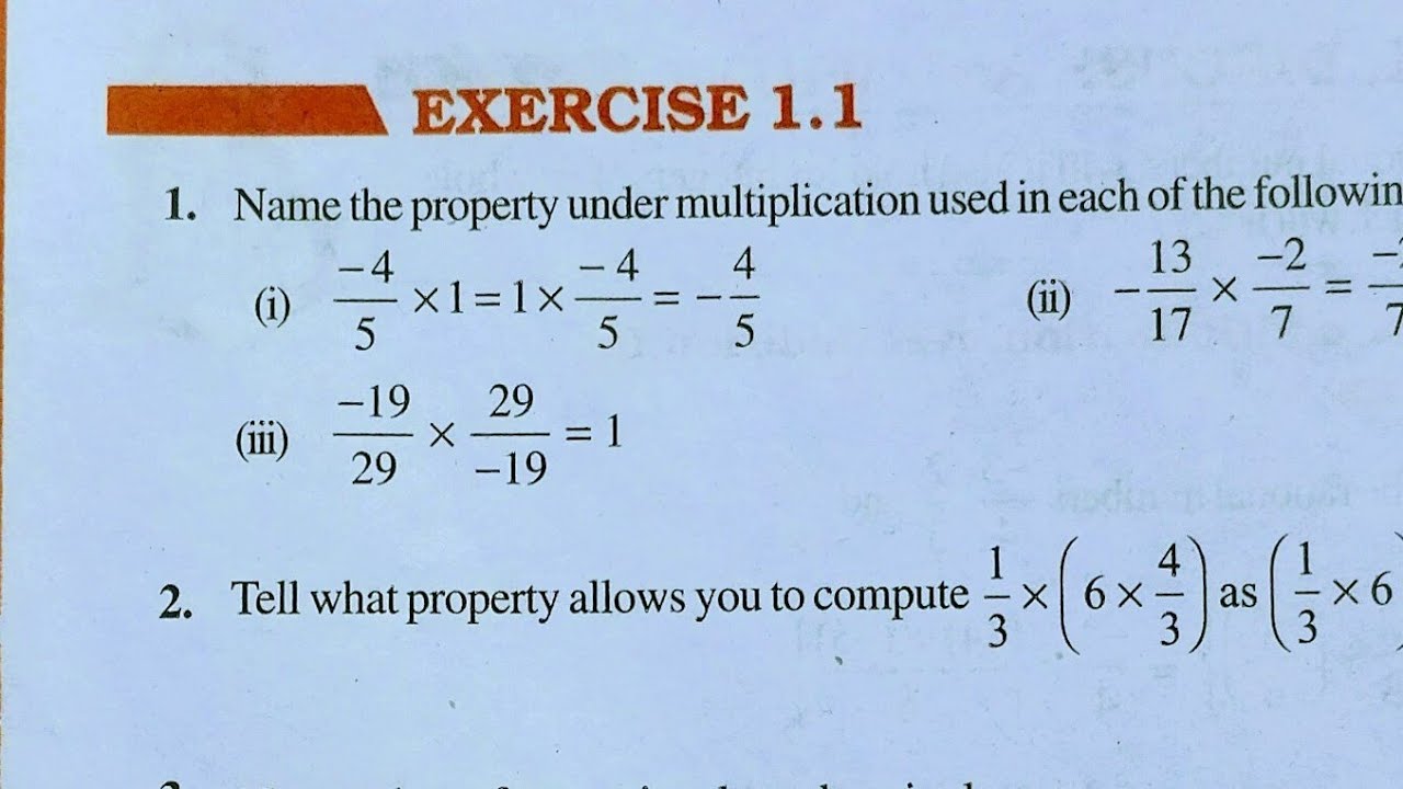 Class 8th maths l Exercise 1.1 l Chapter 1 l Rational number l NCERT l CBSE BOARD l English medium