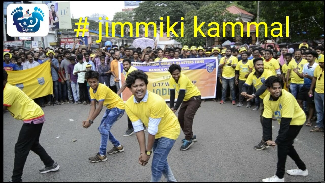 #Jimikki kammal flash mob|kerala blasters-manjappada | madhu Footlights - choreography | thrissur