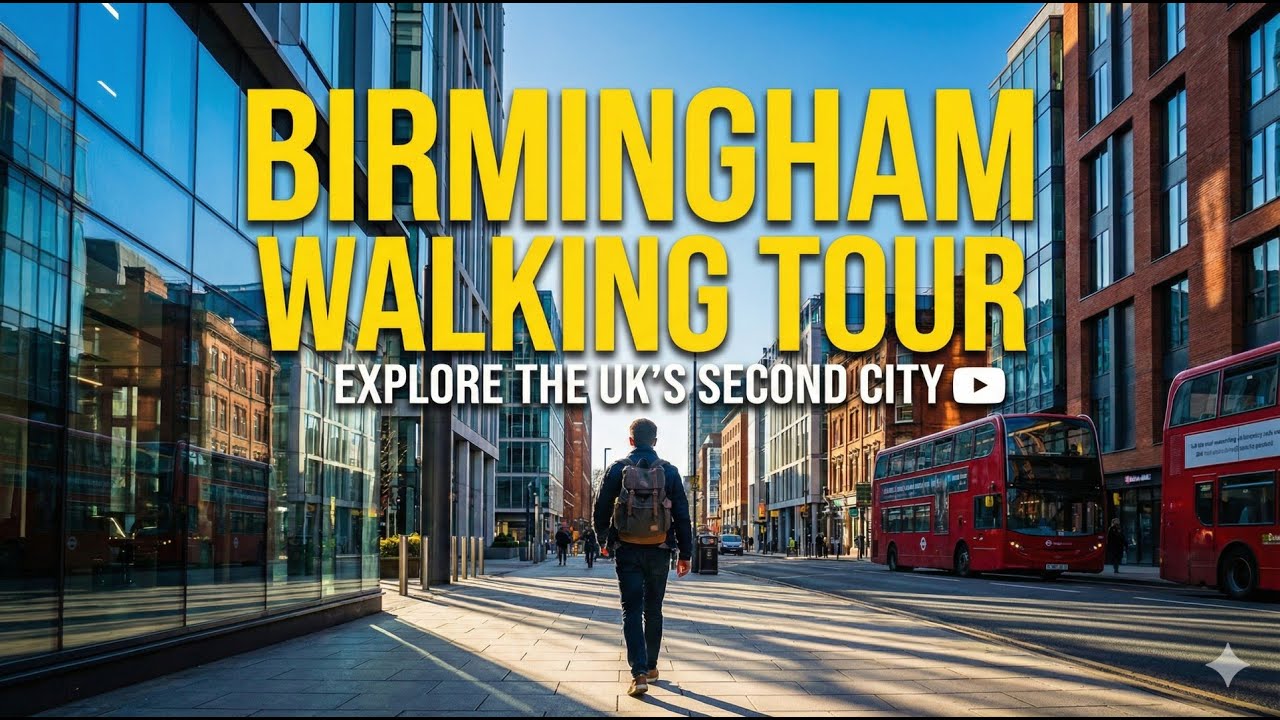 Walking Tour of Birmingham City | Streets, Views & City Vibes 🇬🇧