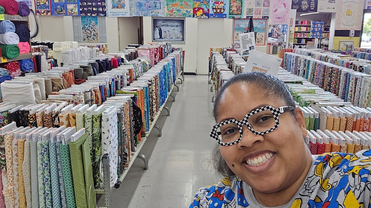 Let's Search for Pretty Fabric at M&L Fabrics Tula Pink $3.98