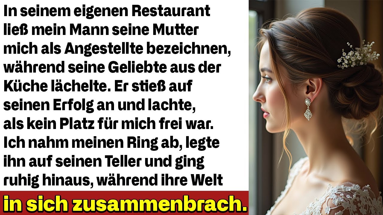 Mein Mann ließ sich in der Öffentlichkeit über mich verspotten, also ließ ich seine Geliebte zusehen