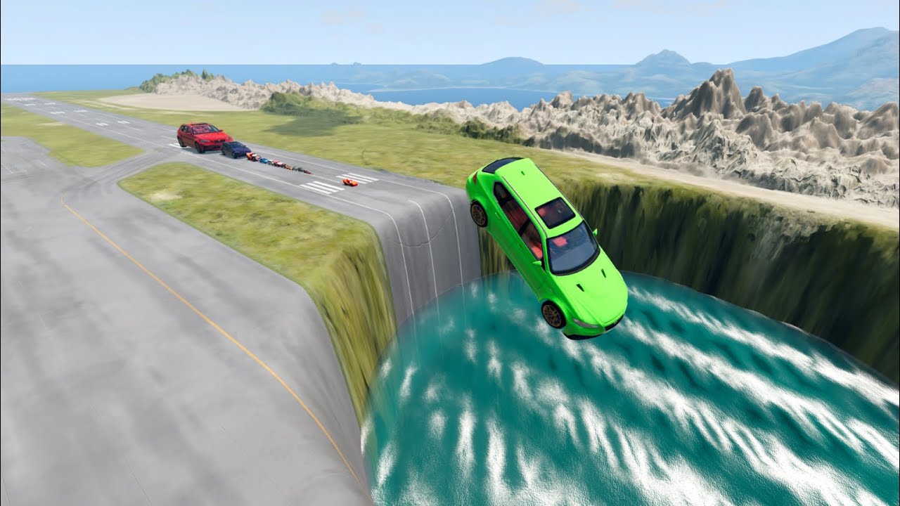 🟥 BIG & SMALL CARS vs GIANT PIT #7 🔥– BeamNG.drive Extreme Crash Test