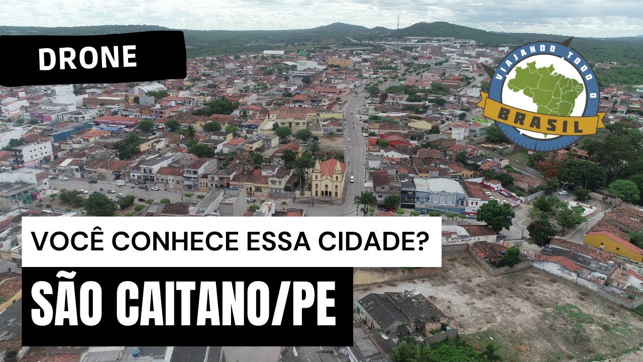 São Caitano/PE - Drone - Viajando Todo o Brasil