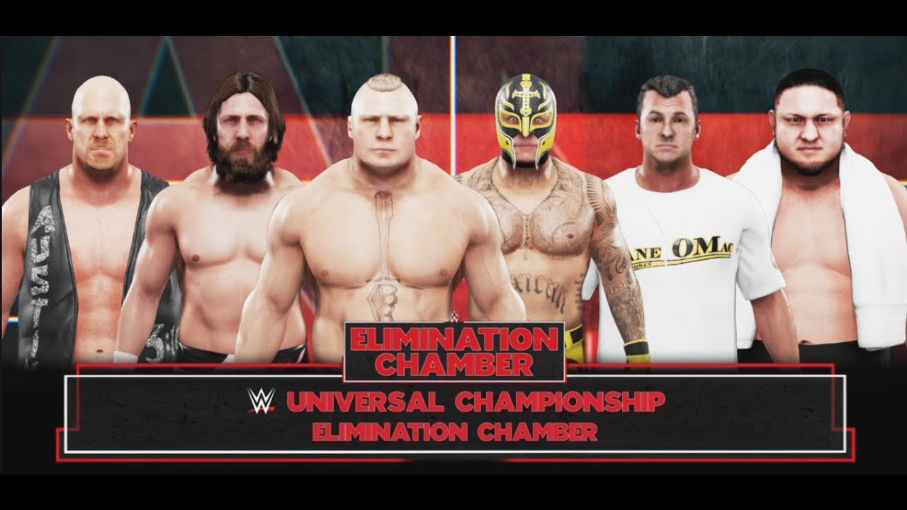 WWE-2K19- 6 Man Elimination Chamber Match- WWE Universal Championship Match -WWE-2K19
