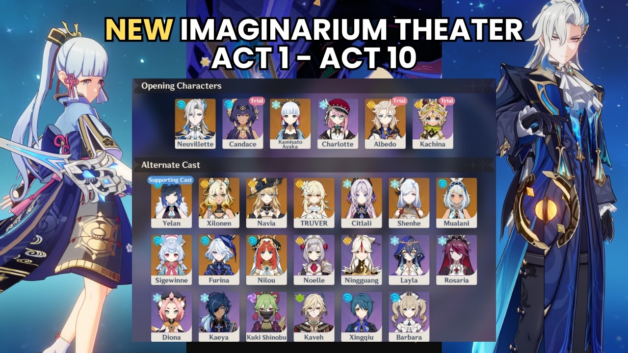 New Imaginarium Theater Act 1 - Act 10 | Navia Xilonen Ayaka Furina Neuvillette | Genshin Impact 5.6