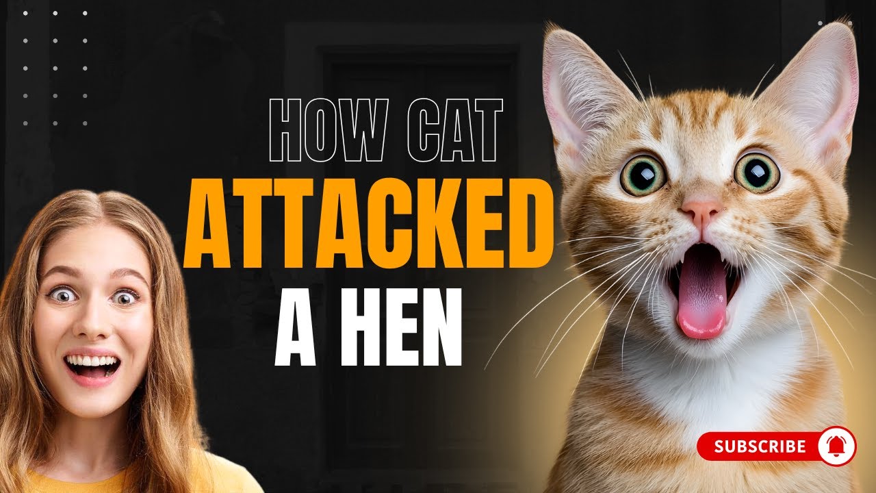 wild cat in remote village, attacks a hen.