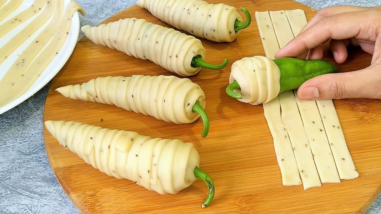 Evening Tea Time Snack Recipe | Snacks Time Recipe | Crispy Stuffed Green Chili Recipe |