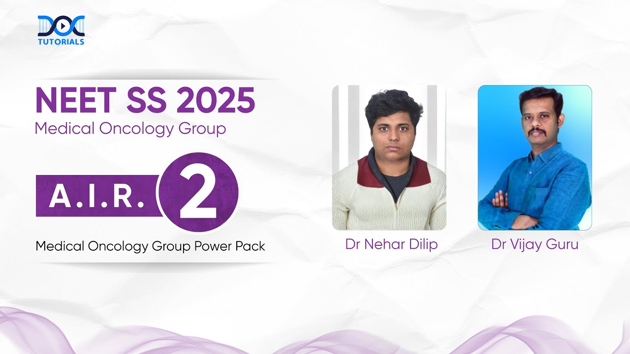 NEET SS 2025 Medical Oncology Group Rank 2 - Dr Nehar Dilip's Success Story | Dr Vijay Guru