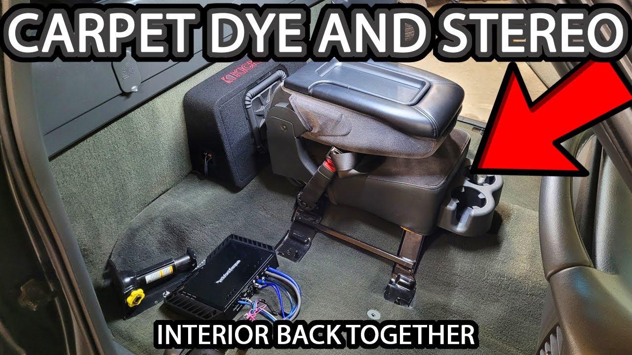 How to Dye or Paint Carpet (NBS Stepside Sierra Gets Cleaned Up, Stereo Installed and back together)