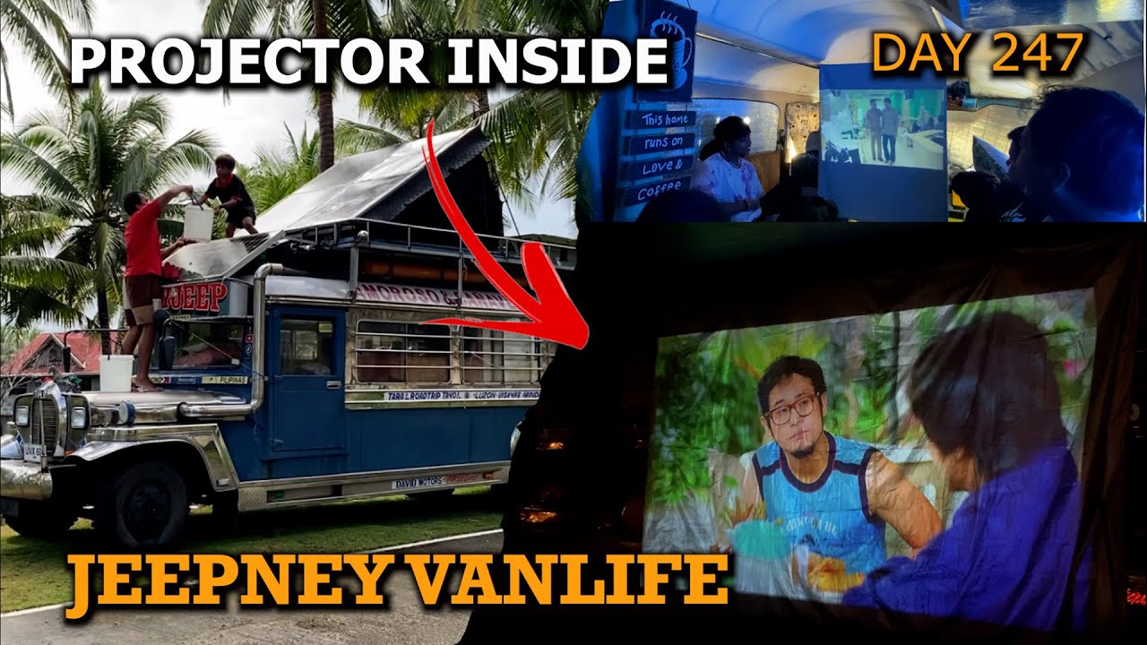 “Jeepney Vanlife” Day 247: Merong Projector ang Jeepney namin