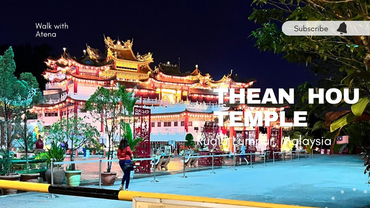 Thean Hou Temple walking tour at night (4k) #kualalumpur #malaysia #temple