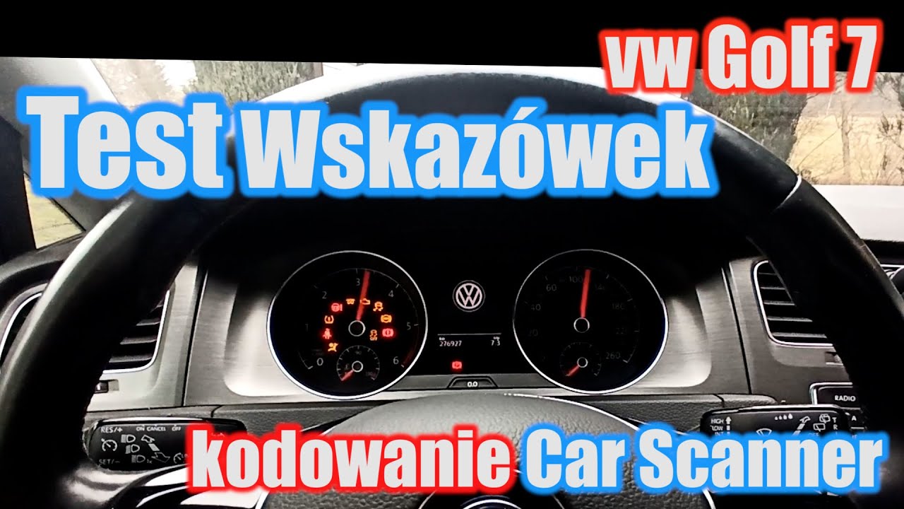 Test Wskaz&oacute;wek Licznika VW Golf 7 Kodowanie (Needle Sweep Activation)