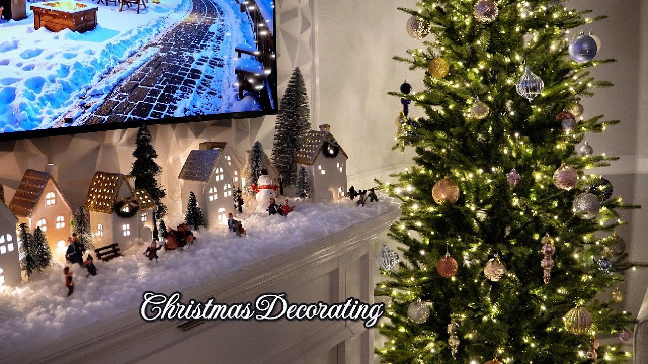 Cozy Christmas Decorating🎄| Christmas Village | Holiday Tablescape