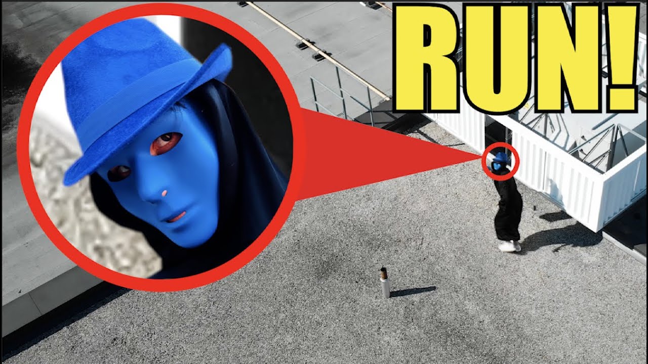 If you ever see this Blue Masked Man, leave your house and RUN! (He Attacked Us..)