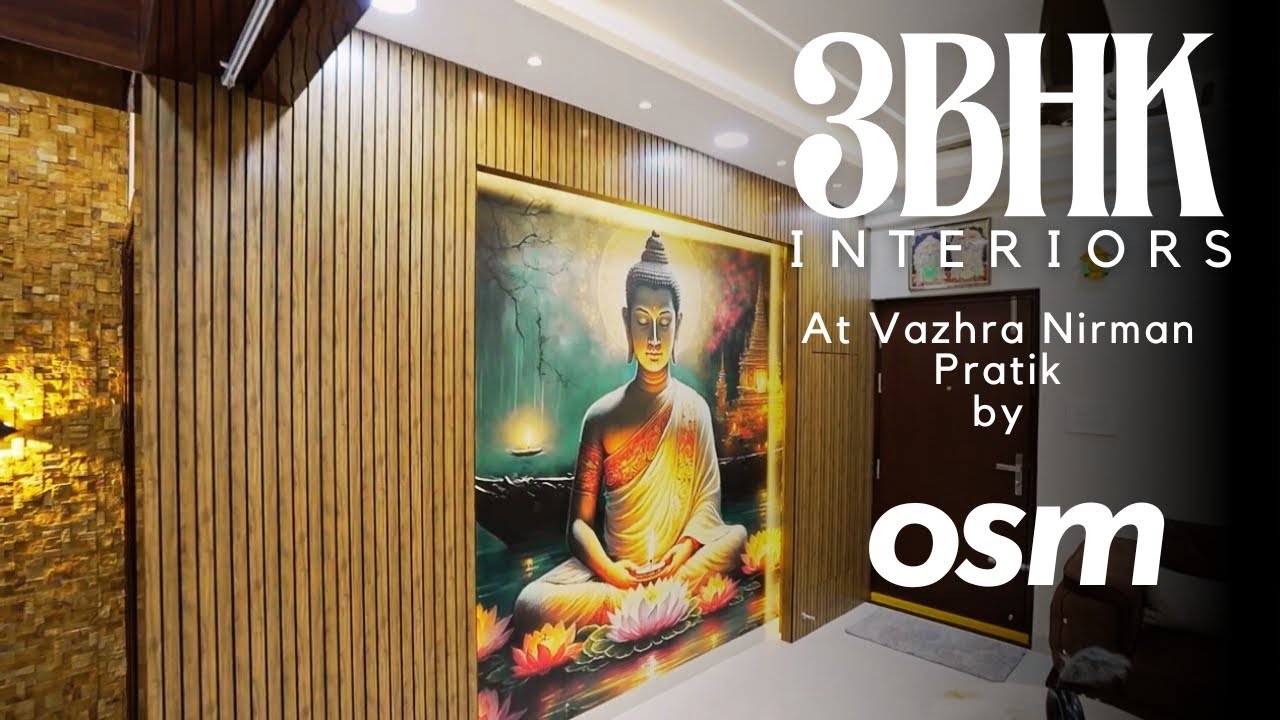 Blissful 3BHK Interiors at Vazhraa Nirmaan Pratik | By Osm Interiors Hyderabad