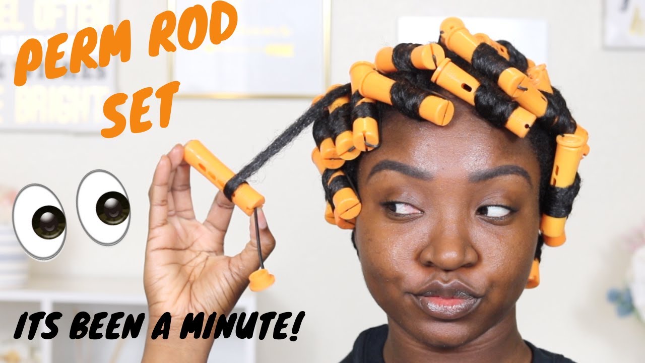 PERM ROD ON NEW HAIR CUT | Natural Hair