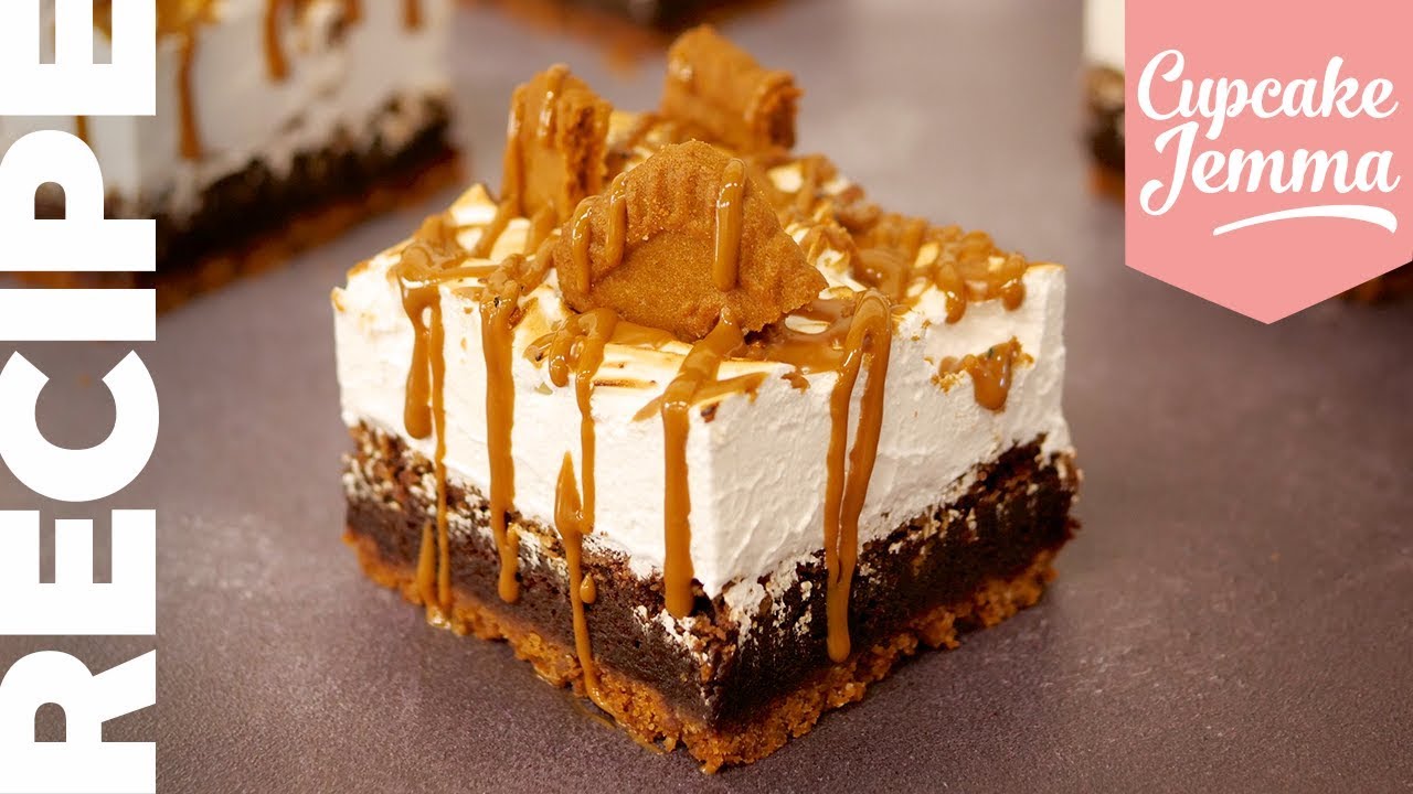 Biscoff S'mores Brownie Recipe & How-To | Cupcake Jemma