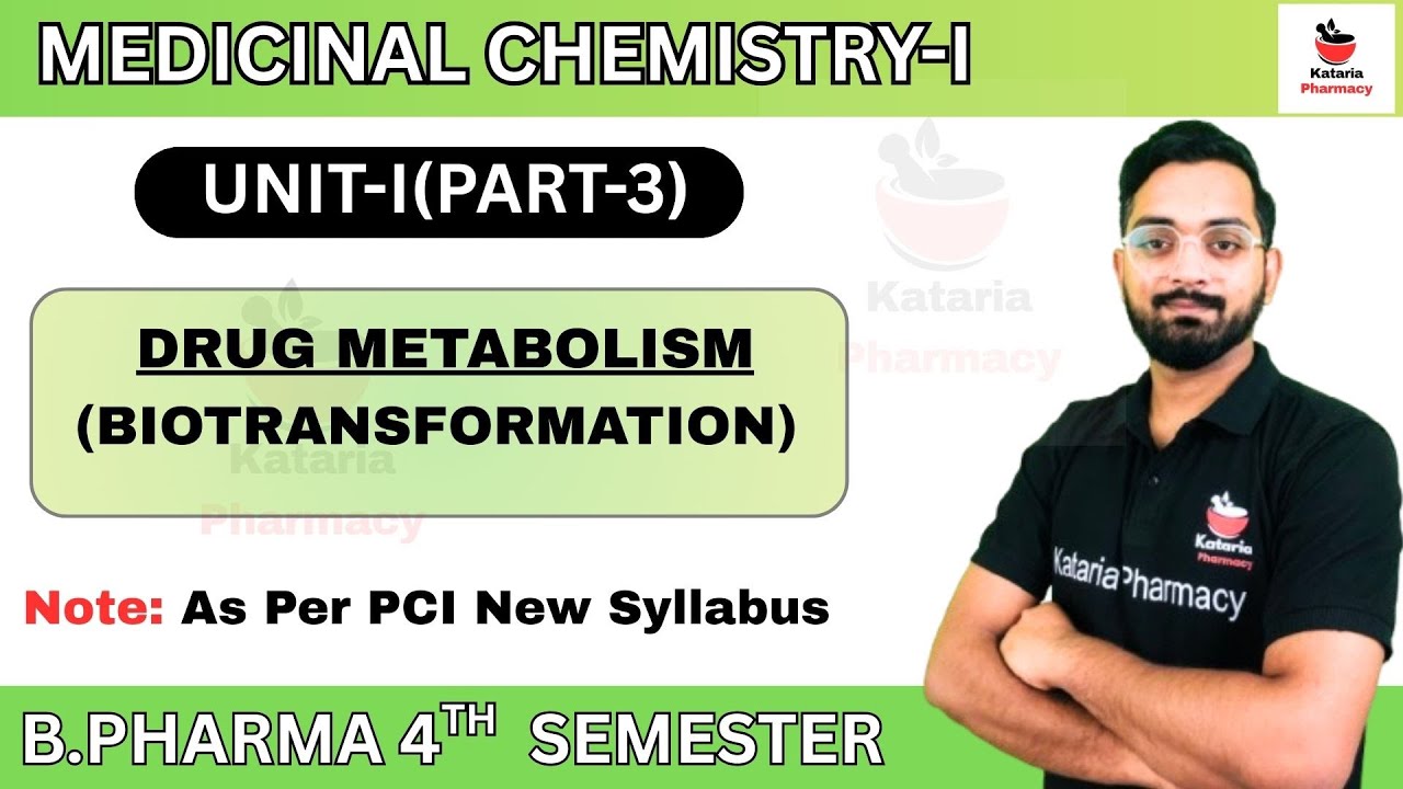 DRUG METABOLISM || MEDICINAL CHEMISTRY-I || UNIT-I(PART-3) | B.Pharm 4th Semester 