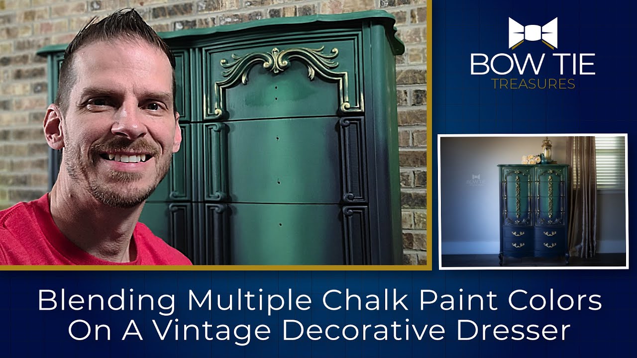 Blending Multiple Chalk Paint Colors On A Vintage Decorative Dresser
