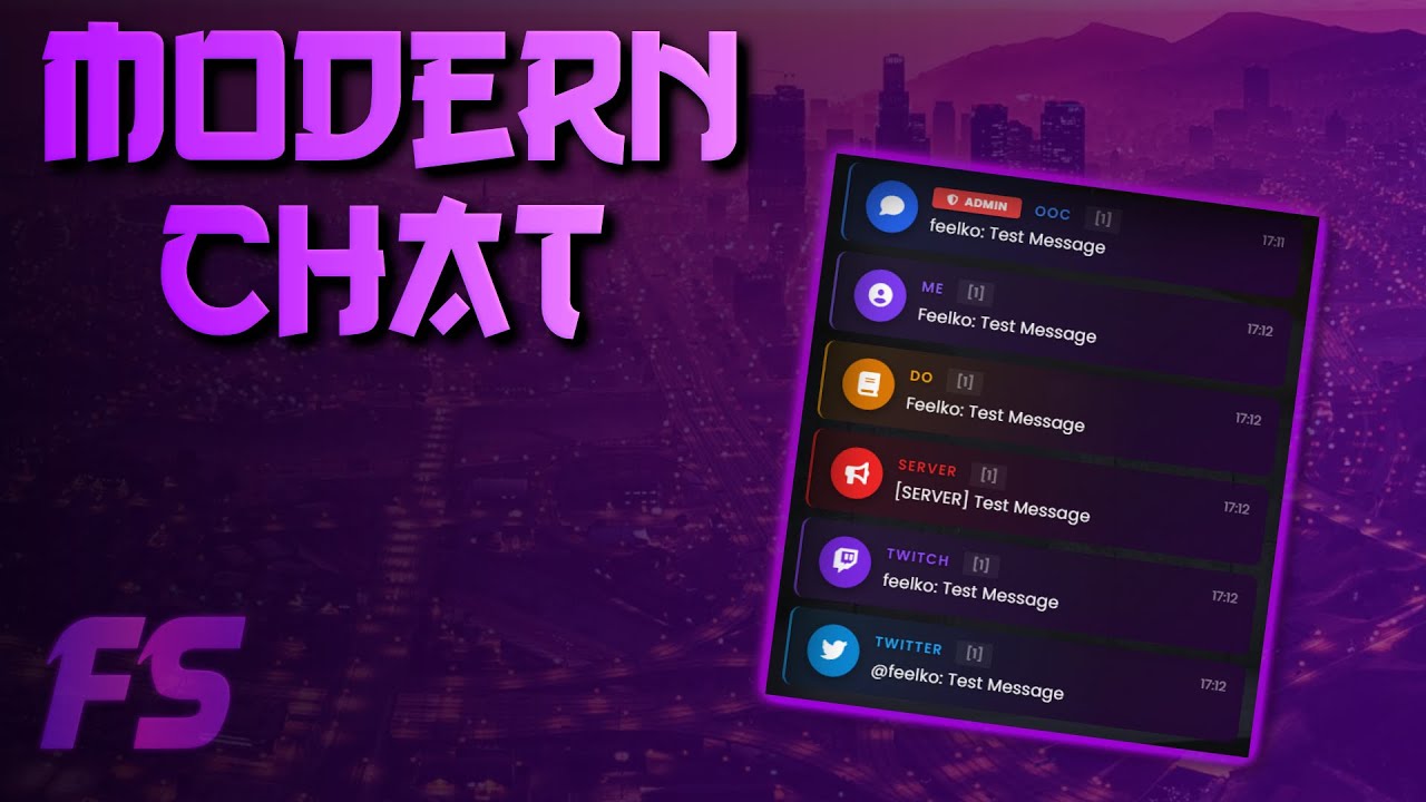 [ESX/QBCORE] FS - Modern Chat | FiveM