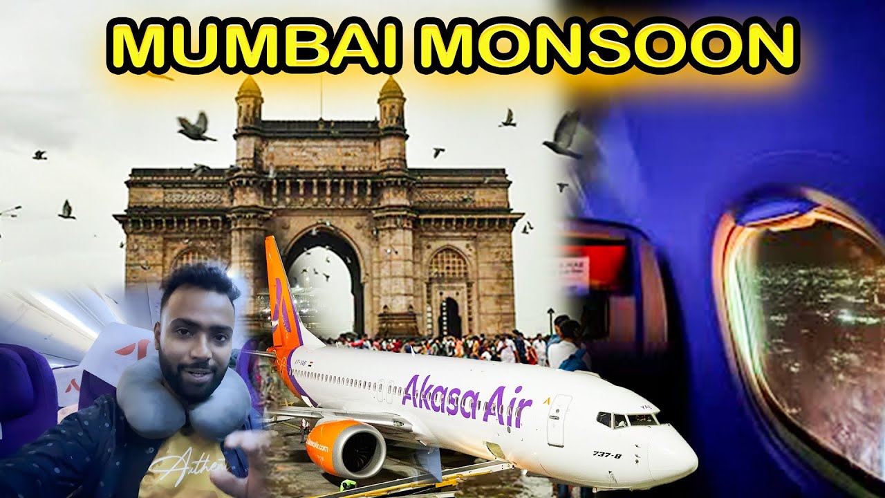 Kolkata to Mumbai Flight Journey in Monsoon | Maharashtra Monsoon | Askasa Air | Shailen Express