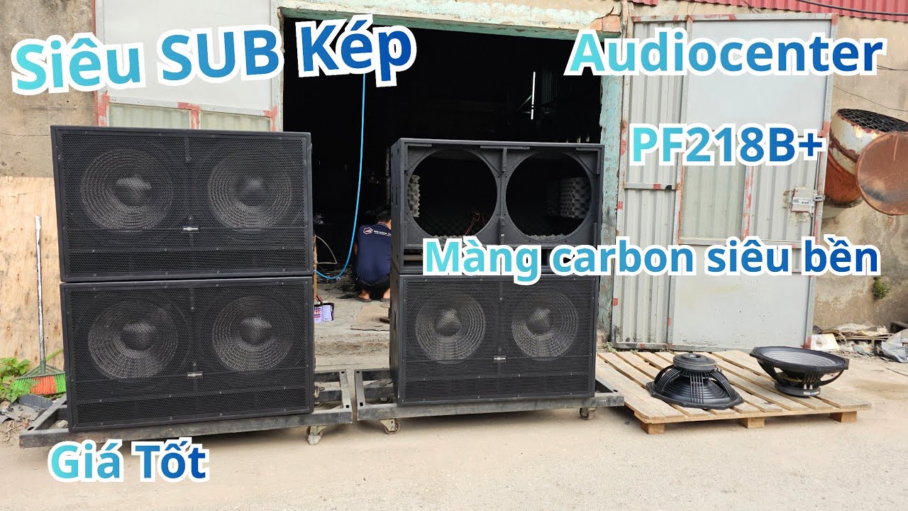 SUB kép 50 Audiocenter PF218+ siêu gấu màng carbon max SPL 142dB 