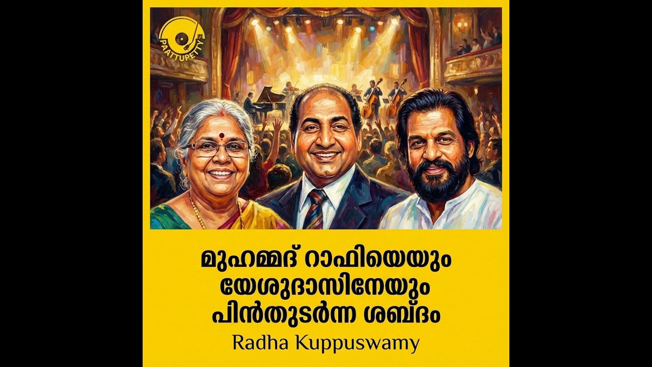 മുഹമ്മദ് റാഫിയെയും യേശുദാസിനേയും  പിൻതുടർന്ന  ശബ്ദം | Radha Kuppuswamy