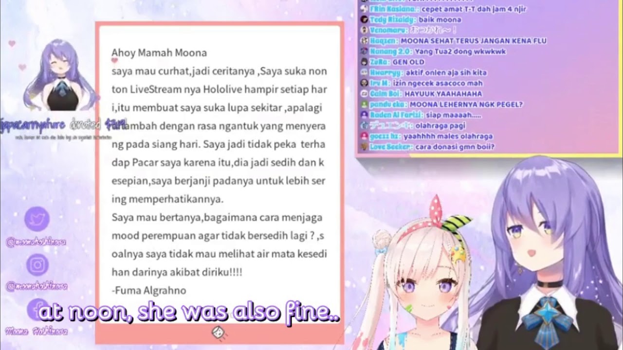 Moona Hoshinova and her dad joke strikes again