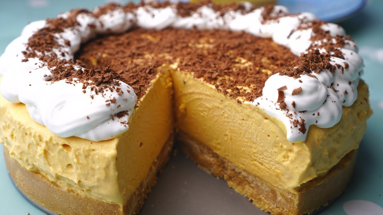 CHEESECAKE de LUCUMA sin HORNO | Receta super facil y deliciosa