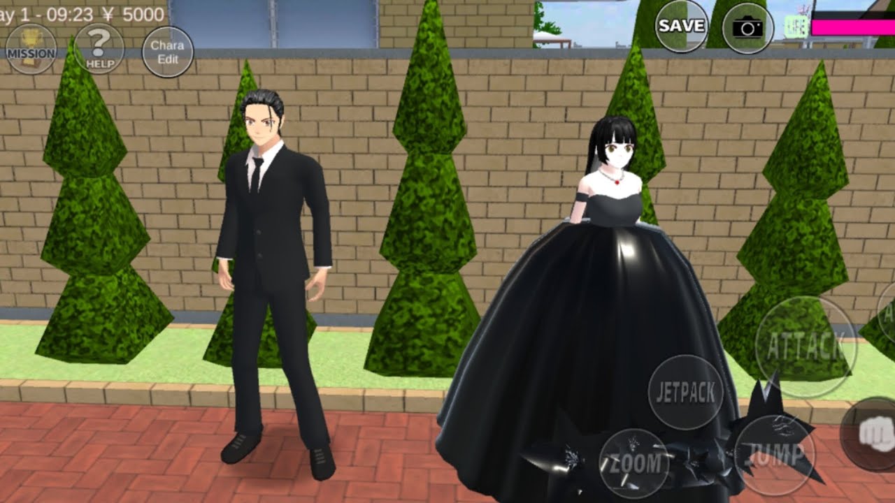 🖤✨ How to Make stylish Shiny Black Gown tutorial Sakura School Simulator