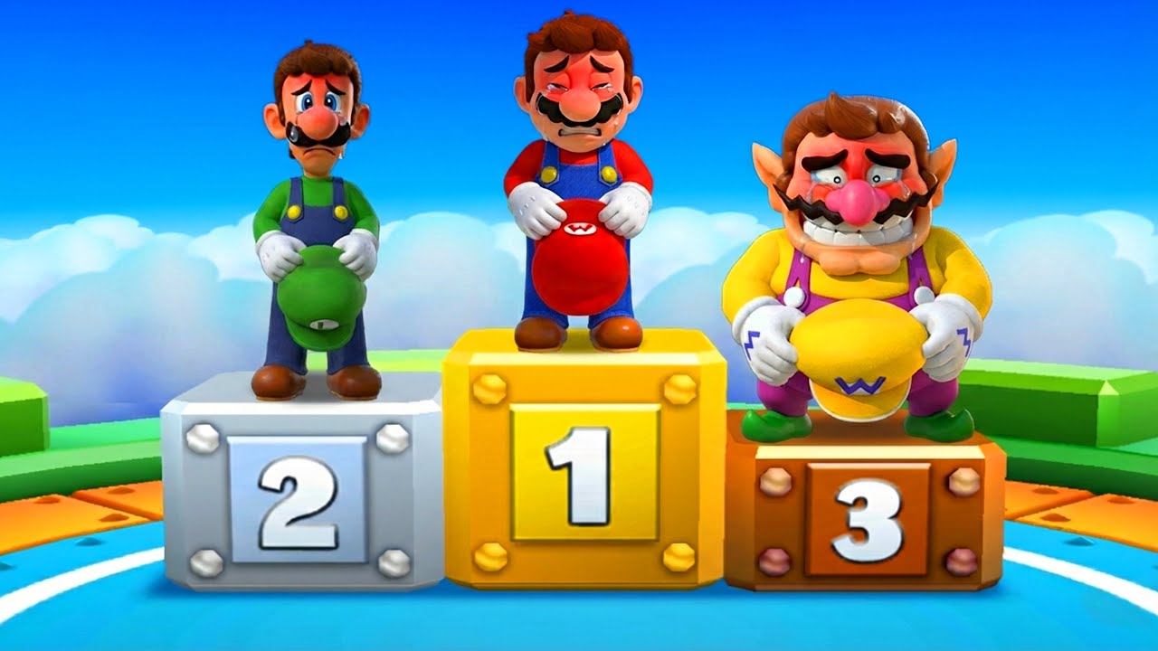 【マリオパーティスターラッシュ】ミニゲームマリオVsルイージVsピーチVsワリオ(最強CPU｢たつじん)