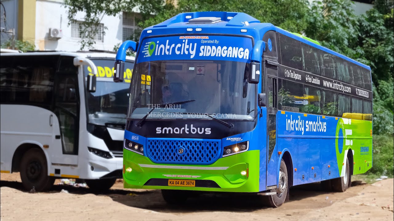 India’s First 🇮🇳 | Damodar Built IntrCity SmartBus | AC Seater+Sleeper | With OnBoard Washroom