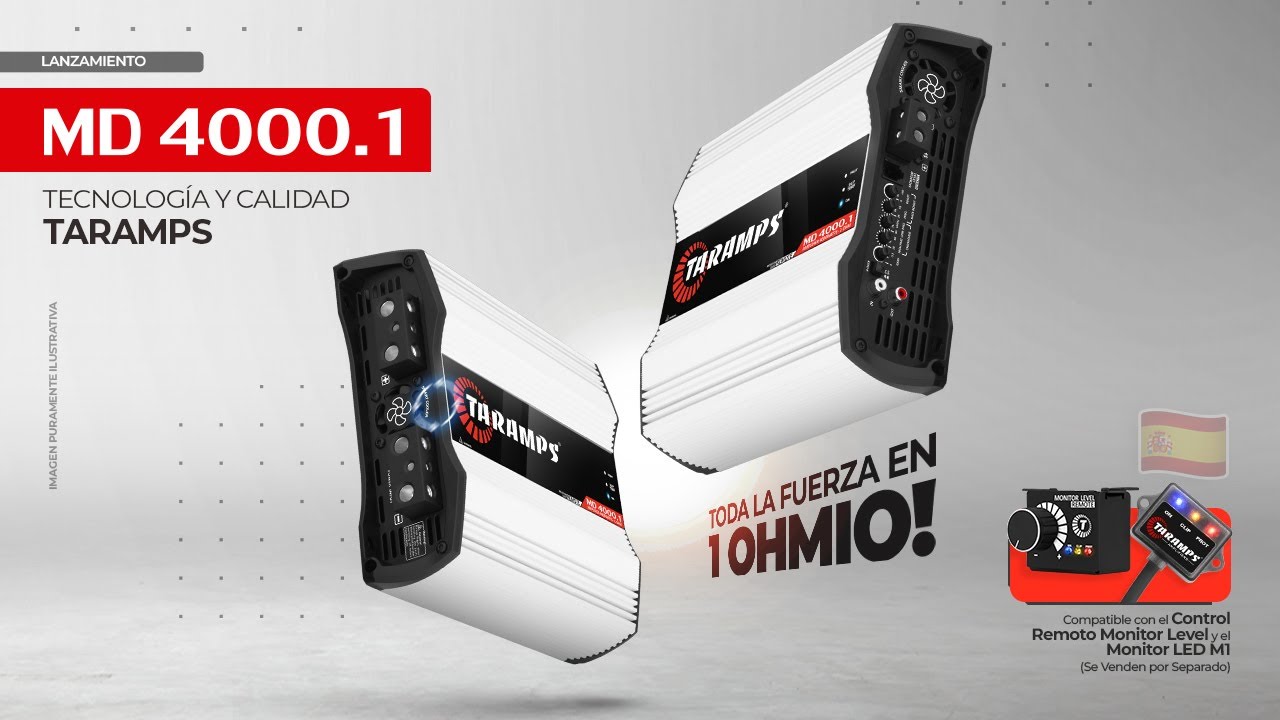 El amplificador Taramps MD 4000.1 es la opción ideal para quienes buscan potencia real