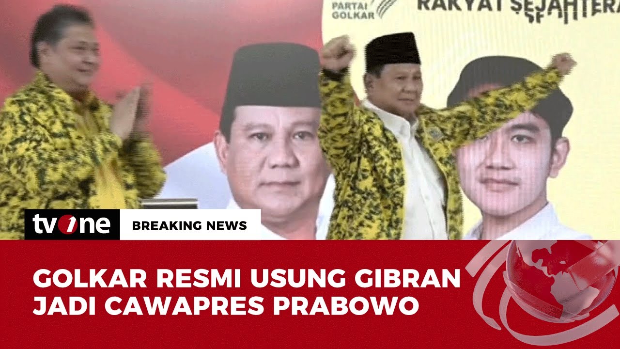 Golkar Resmi Umumkan Dukung Gibran sebagai Cawapres Prabowo Subianto | Breaking News tvOne