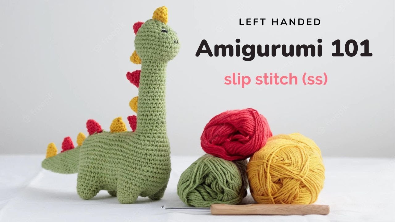 Amigurumi 101 : How to make Slip Stitch (SL ST) | (Left Handed)