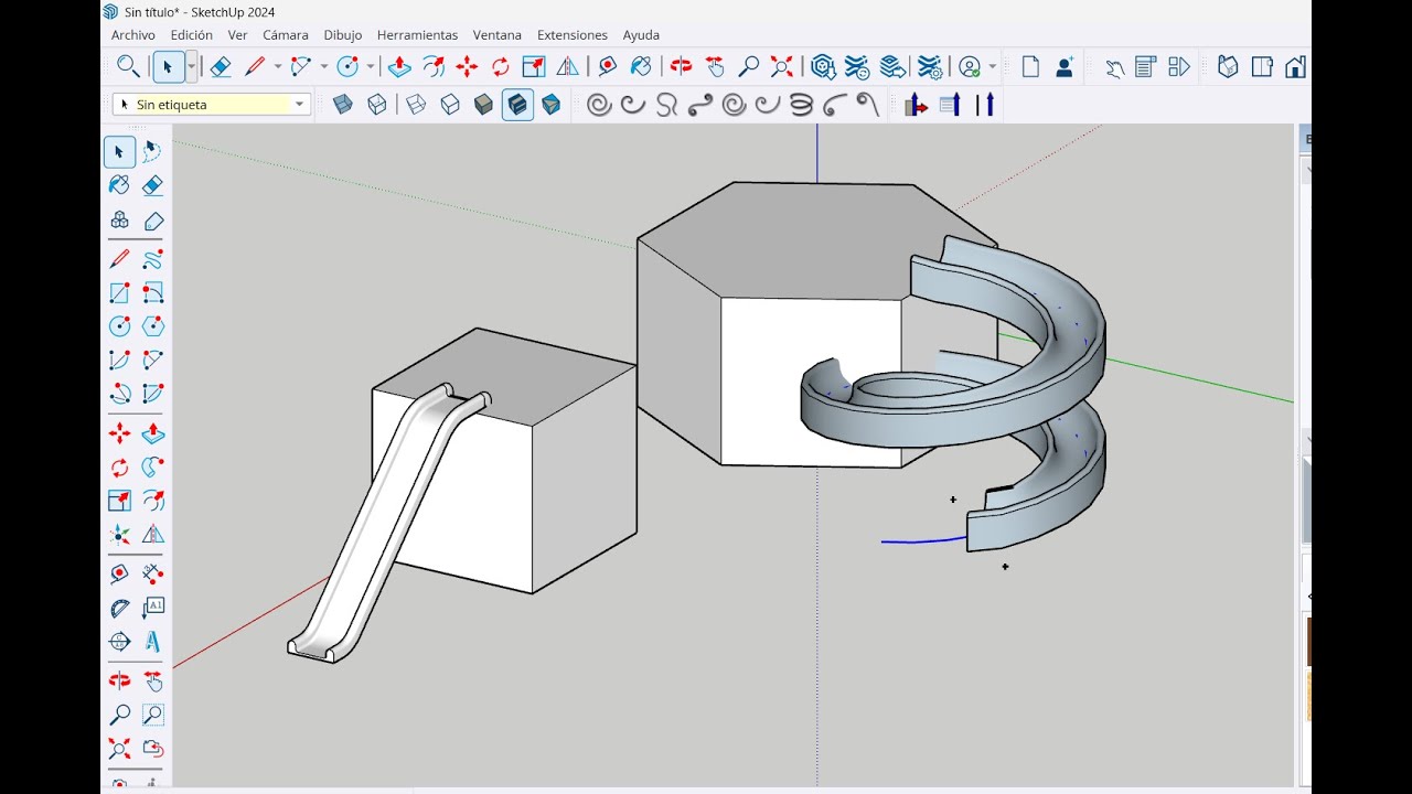 Tips Sketchup Crear toboganes de juegos sin y con extensiones