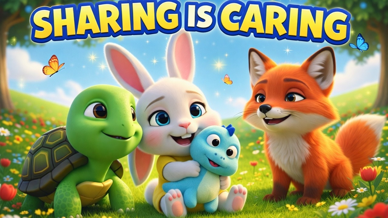 Sharing Is Caring 🐰 | Kids Moral Story | Learn Good Habits | EduMagicFun