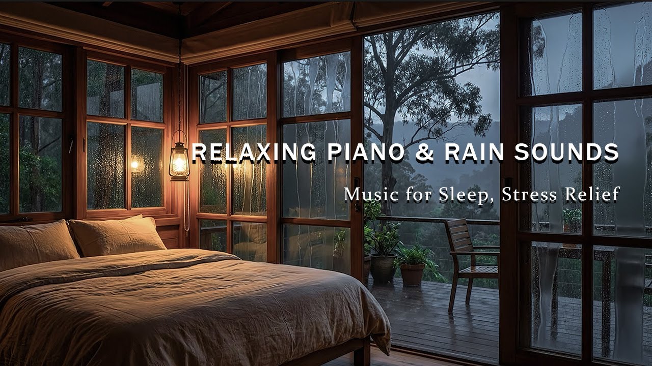 Relaxing Piano Music & Rain Sounds for Deep Sleep, Stress Relief and Anxiety, Meditation, Calming