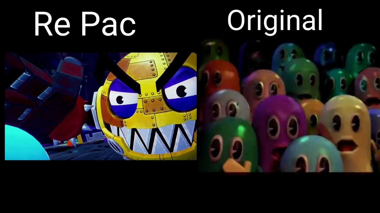 Pac-Man World Original vs Remake (сравнение заставок)