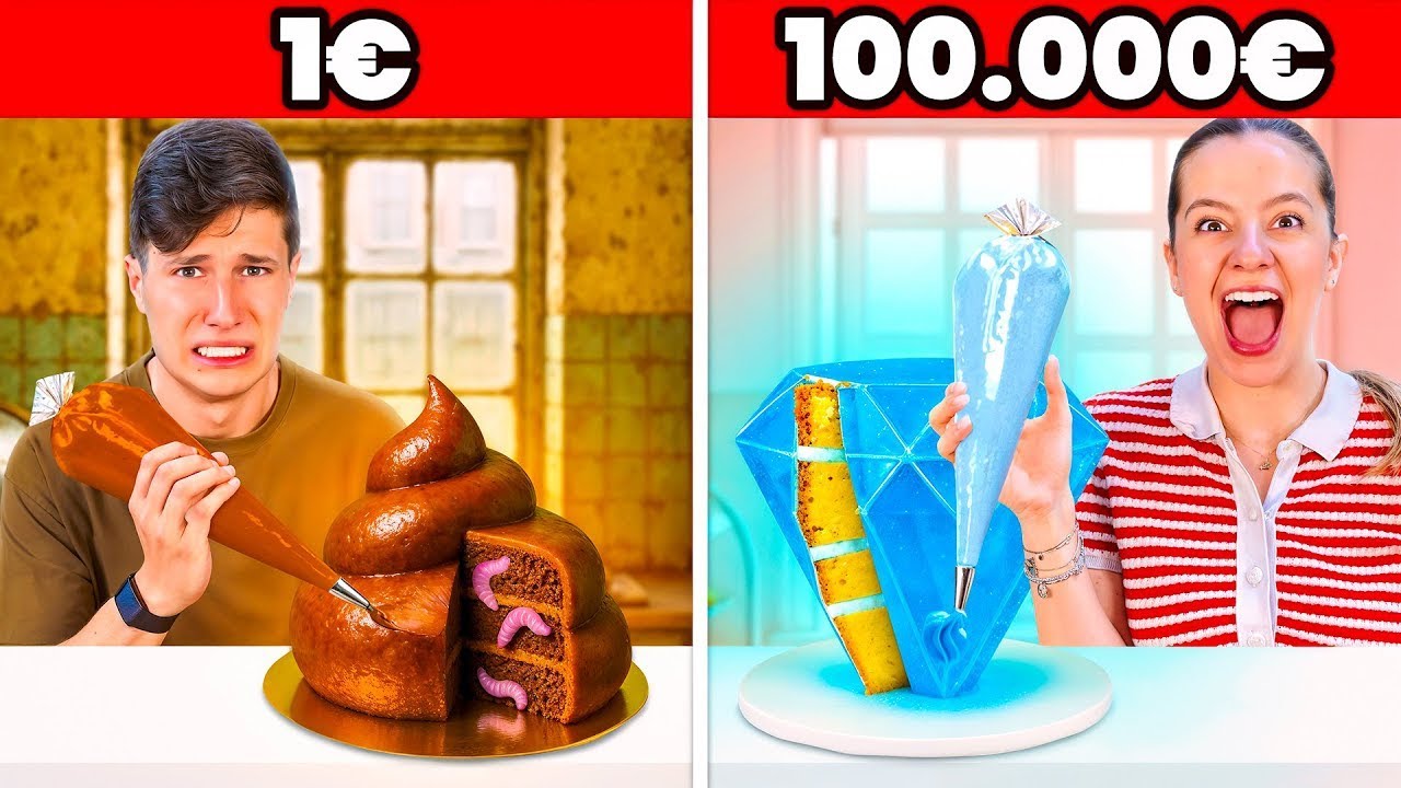 TORT DE 1€ VS TORT DE 100.000€! Provocare amuzantă cu prietenii | Ninna și Matti