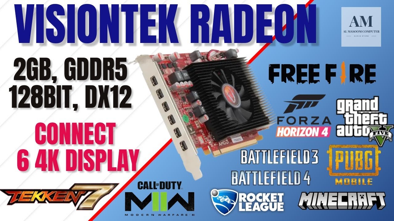 VISIONTEK RADEON HD7750 [ 2GB, GDDR5, 128BIT, DX12 ] [ 6 4K DISPLAYS SUPPORTED ] [ GAMEPLAY 2023 ]