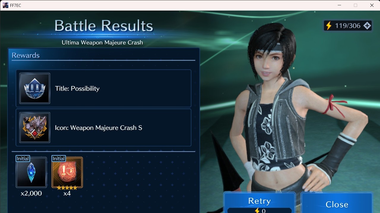 Ultima Crash Solo with Yuffie Earth Magic [ FF7: Ever Crisis ]