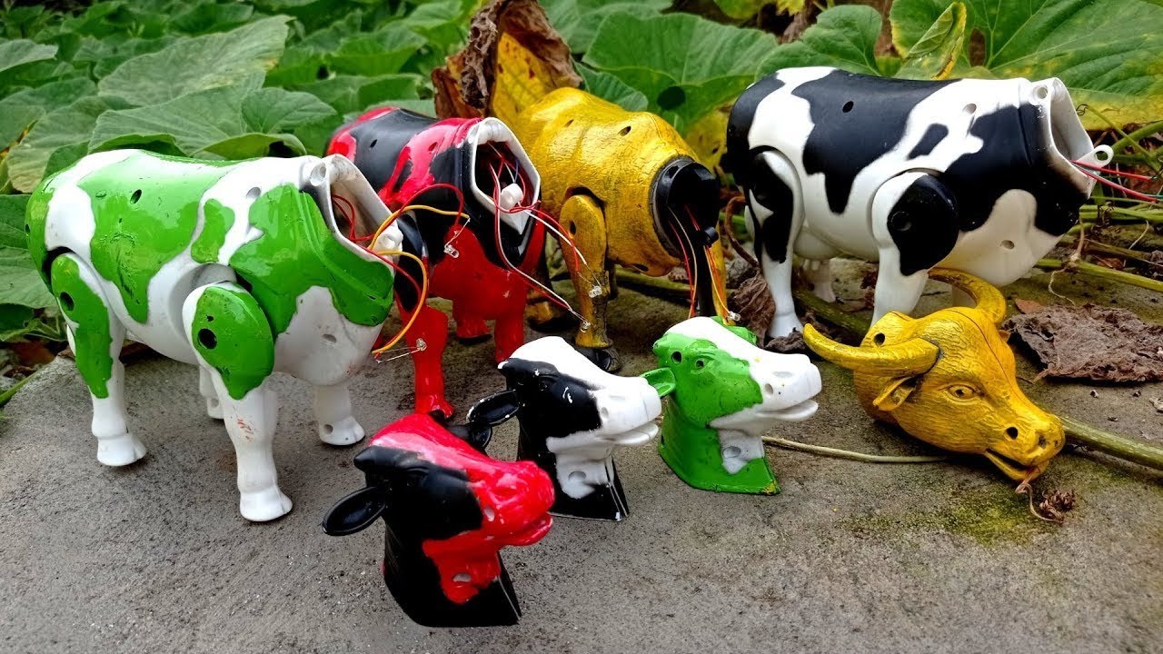 Mencari & Merakit hewan sapi, Kerbau,  Onta, Bebek, Sapi Susu, Gajah warna warni 0027