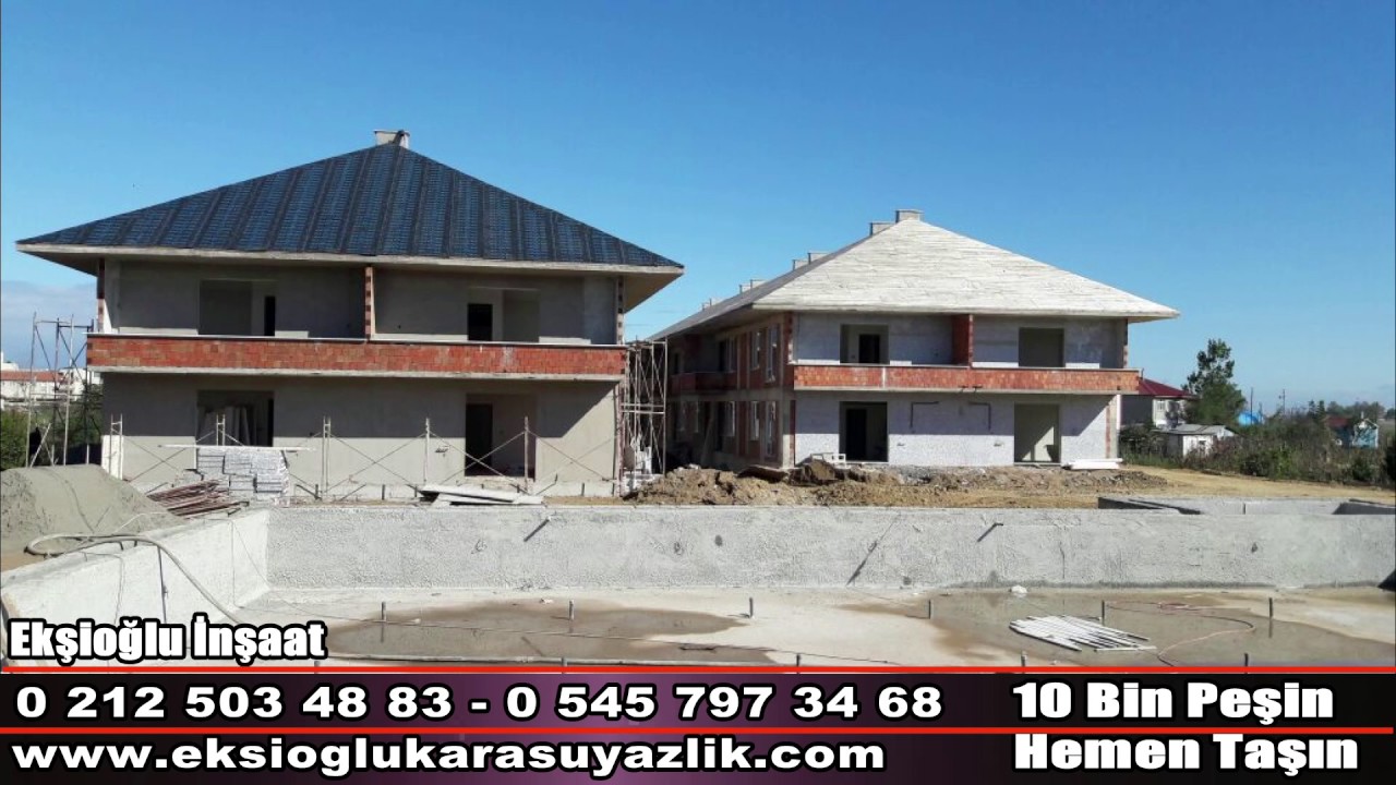 KARASU SATILIK YAZLIK EKŞİOĞLU G&Ouml;L EVLERİ İNŞAAT AŞAMASINDAYKEN